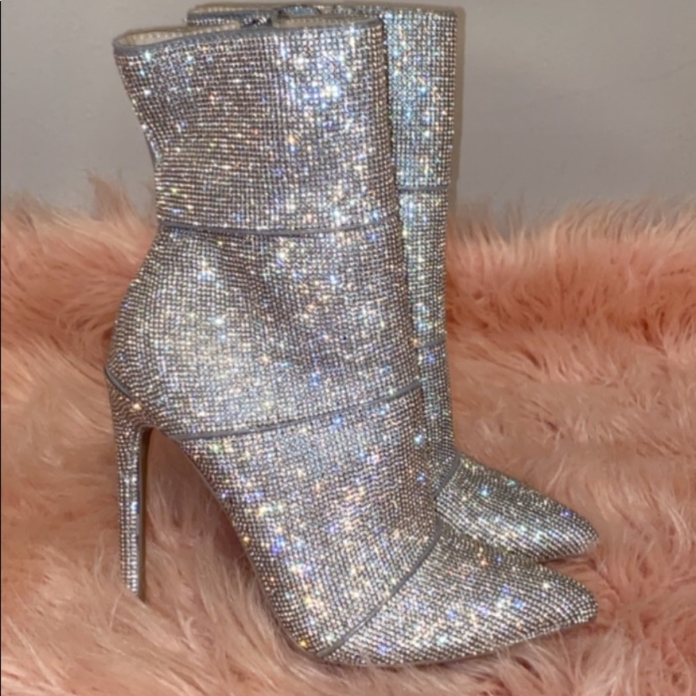 Steve Madden Rhinestone booties size 7